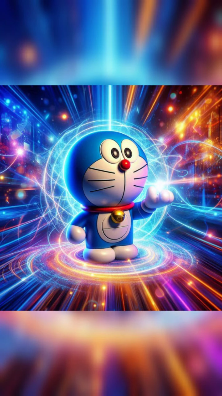 Doraemon in a Captivating Fantasy Scene