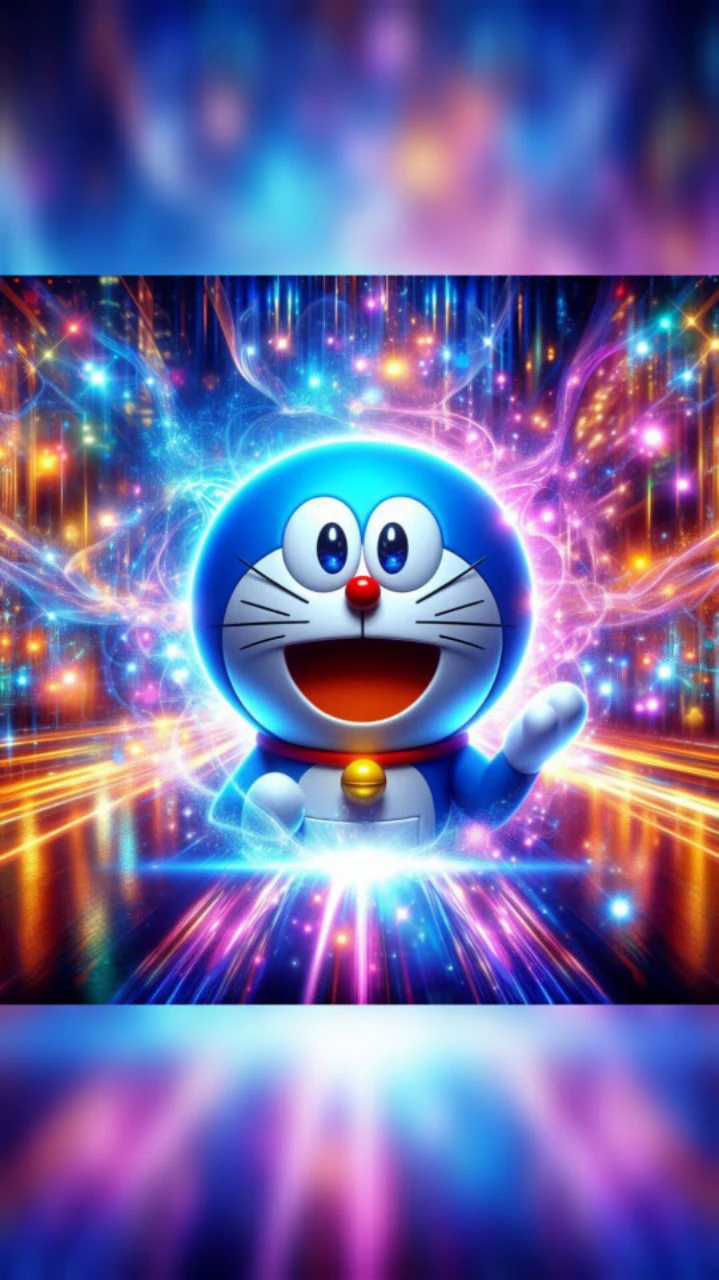 Doraemon in a Captivating Fantasy Scene
