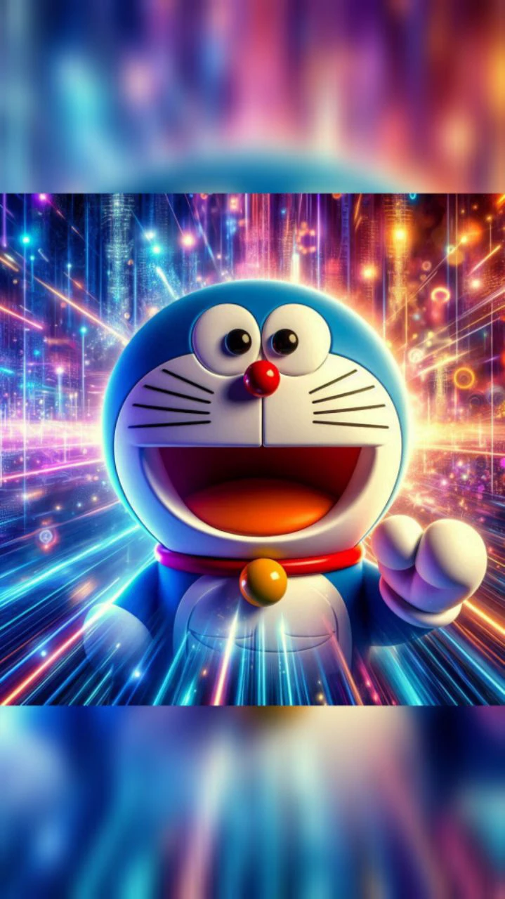 Doraemon in a Captivating Fantasy Scene