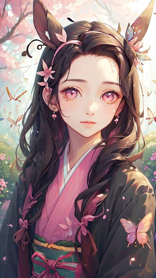Nezuko in a Field of Flowers