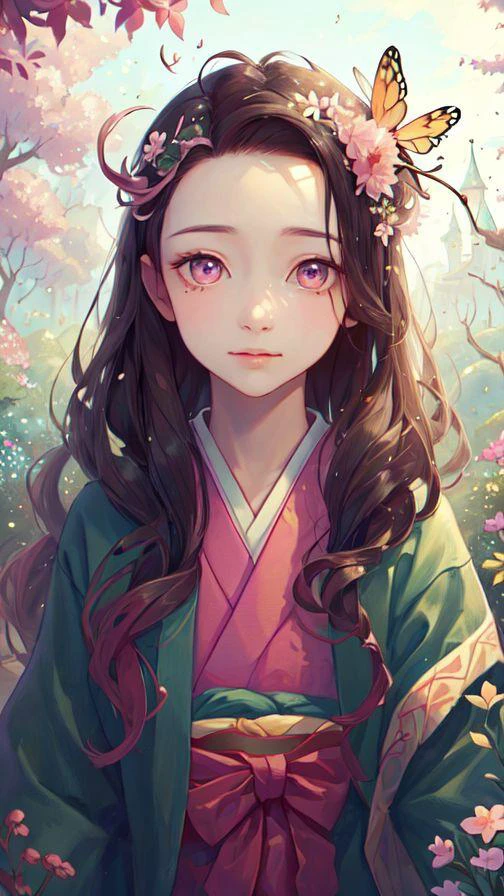 Nezuko in a Field of Flowers