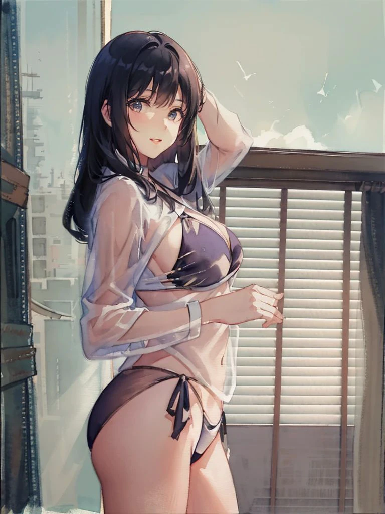 透けシャツビキニ先輩
