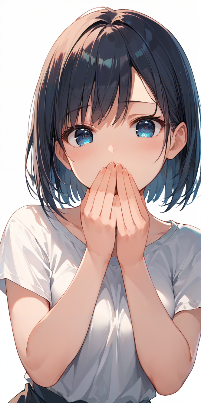 hand over own mouth v1