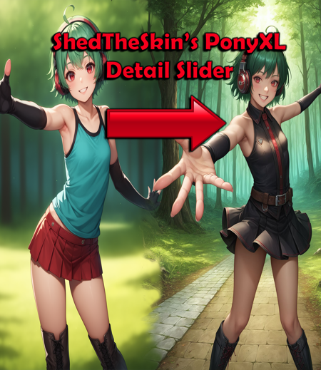 Detail Slider LoRA  PonyXL SDXL v1.4