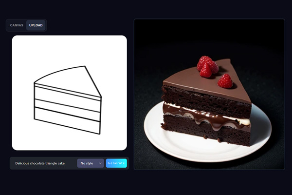 Sketch to Image of a Cake