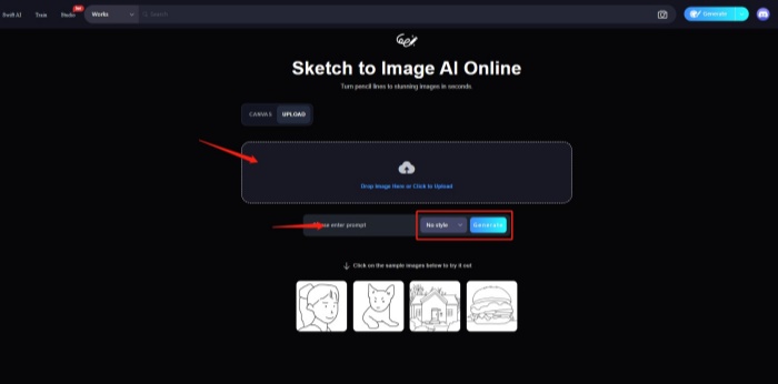 Create or Upload Your Sketch