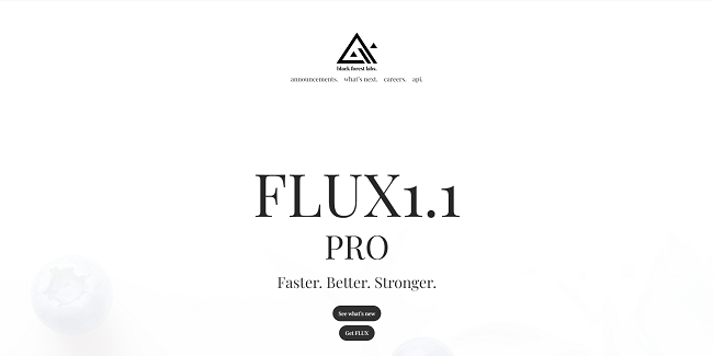 FLUX 1.1 Pro - 黑森林网站主页