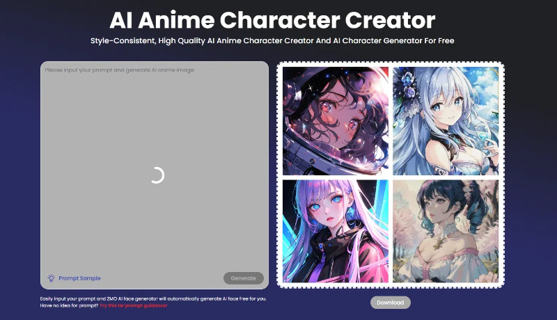 ZMO AI anime character creator