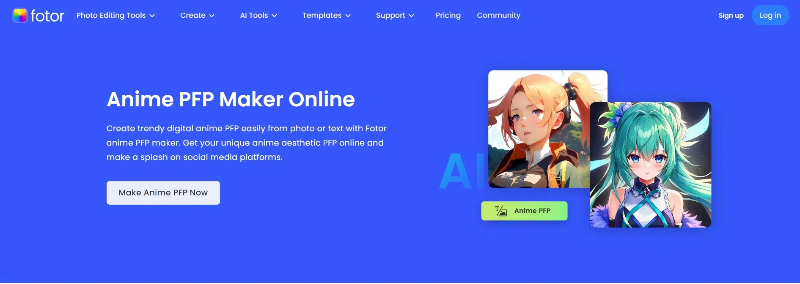 Fotor's anime pfp maker