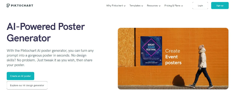 Piktochart AI poster generator