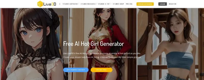 Live3D AI hot girl generator