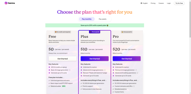 Pay monthly