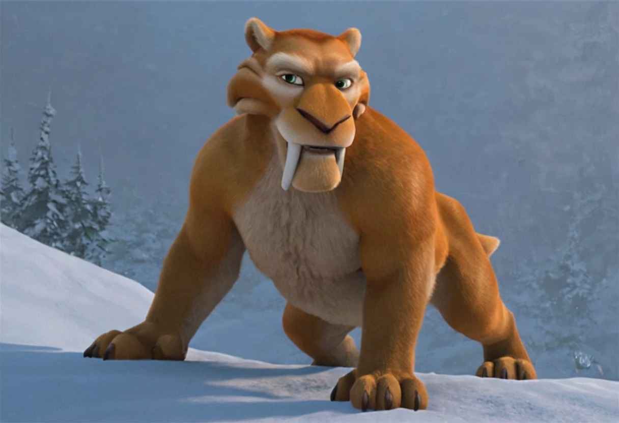 Furry Lora - Diego - Ice Age - Pony by eleptor812 - sabertoothed tiger v1.2