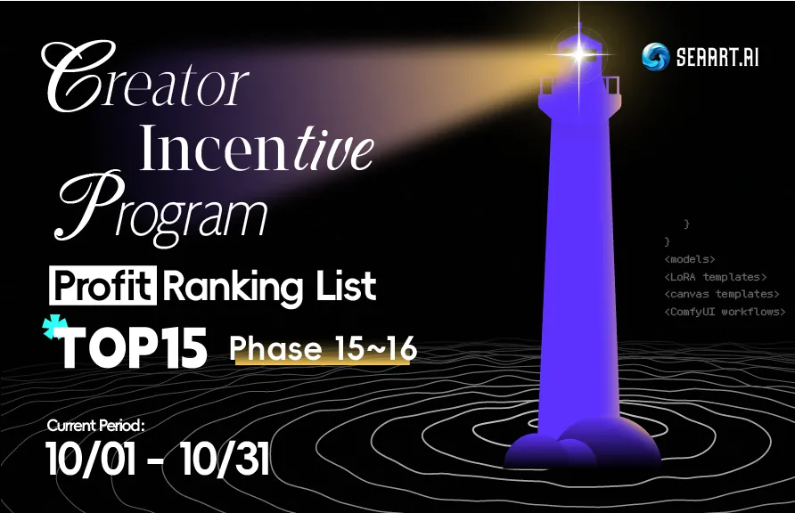 Phase15-16 SeaArt.AI Creator Incentive Program Profit Ranking List