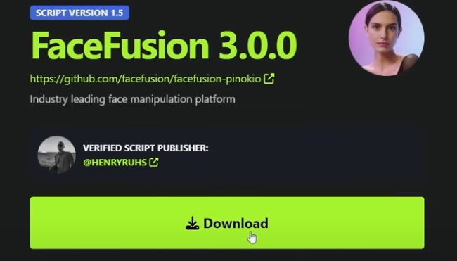 FaceFusion 3 homepage