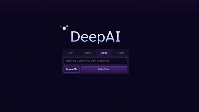 DeepAI Homepage