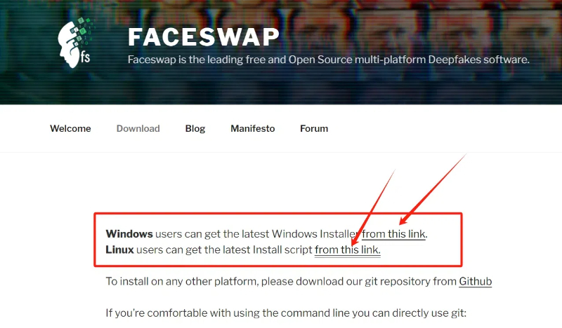 Download the Faceswap tool