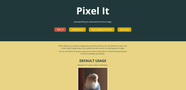 Pixel It homepage