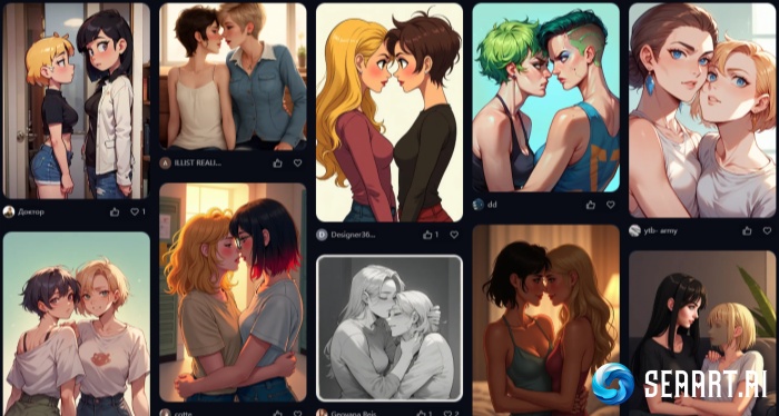 SeaArt AI Lesbian Art