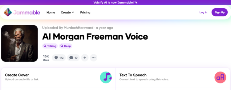 Jammable's AI Morgan Freeman Voice