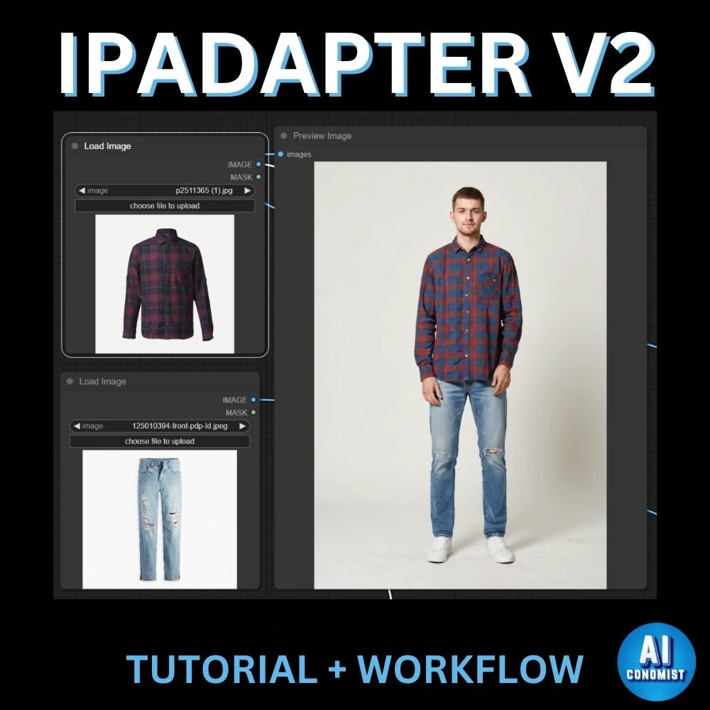 Wear Any Outfit using IPAdapter V2 Workflow