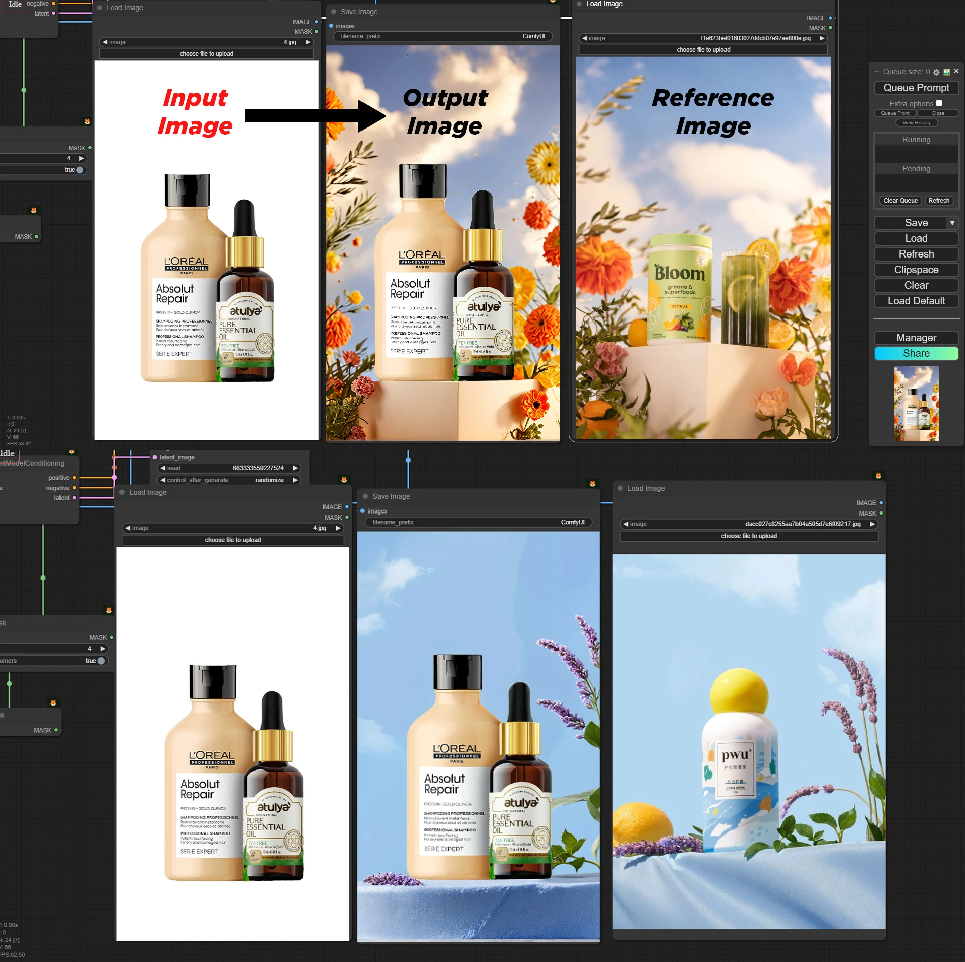 Change product background with the image of your choice using Style Transfer.