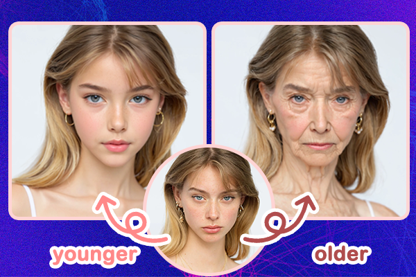 Transformed photos for different ages