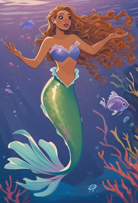 Ariel (Halle Bailey) Cartoon 1.0