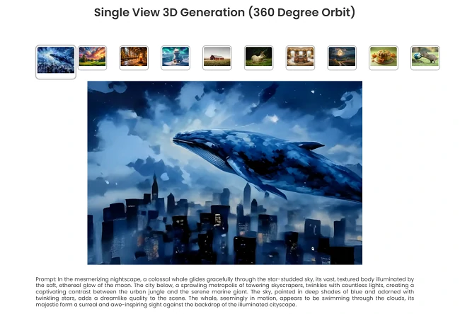 单一图片的3D视频生成