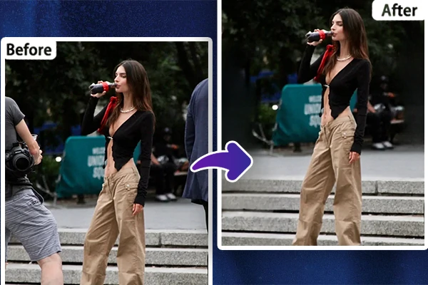 remover pessoas da imagem com IA