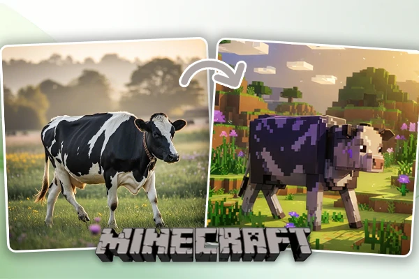 Comparação de arte em pixels do Minecraft 3