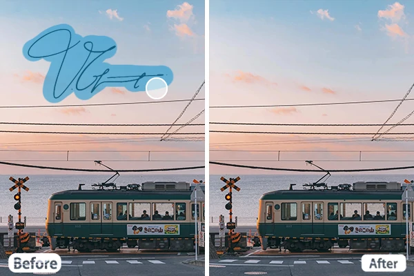 Imagem de antes e depois