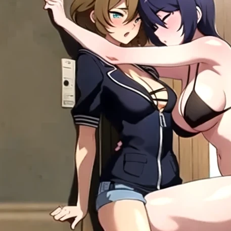 lesbians thigh against crotch style prep