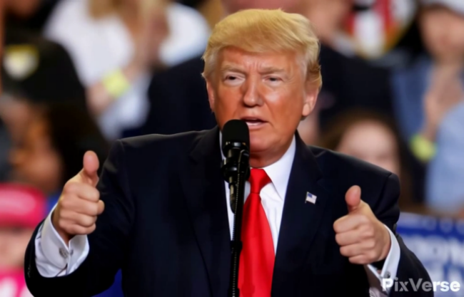 The picture of Trump created by PixVerse