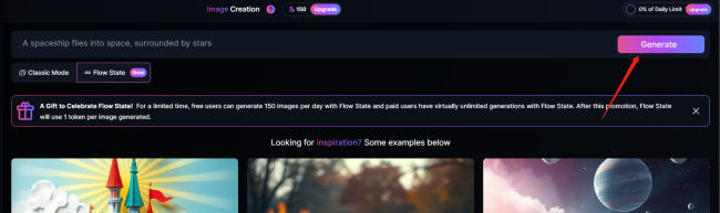 Click the “Generate” button
