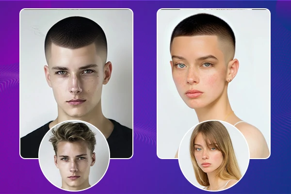 Generate buzz cut look for both man and woman