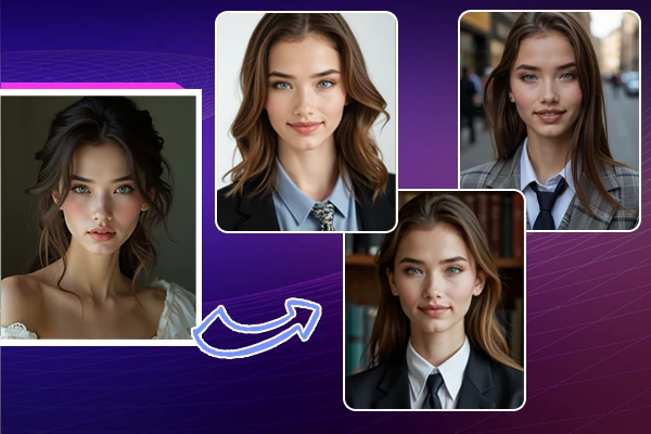 Various headshot styles you can choose