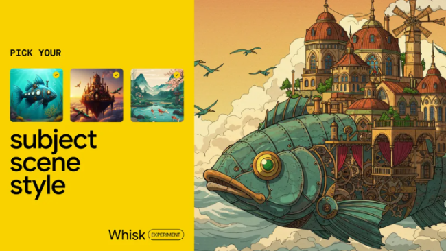 Whisk – fantastical fish – generated image example 