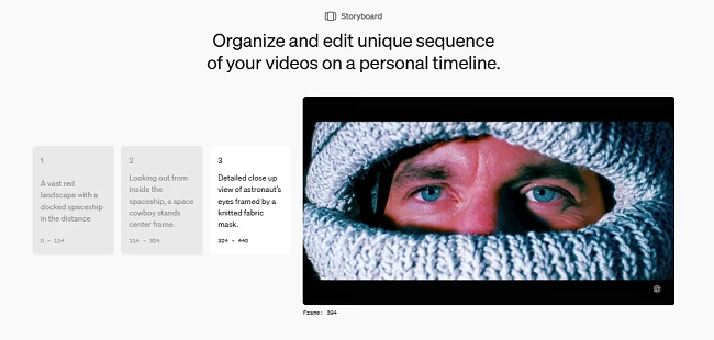 Soraのストーリーボード機能