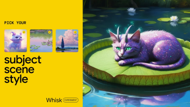Whisk – fantastical cat with horns – generated image example