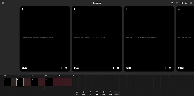 ストーリーボード編集ページ