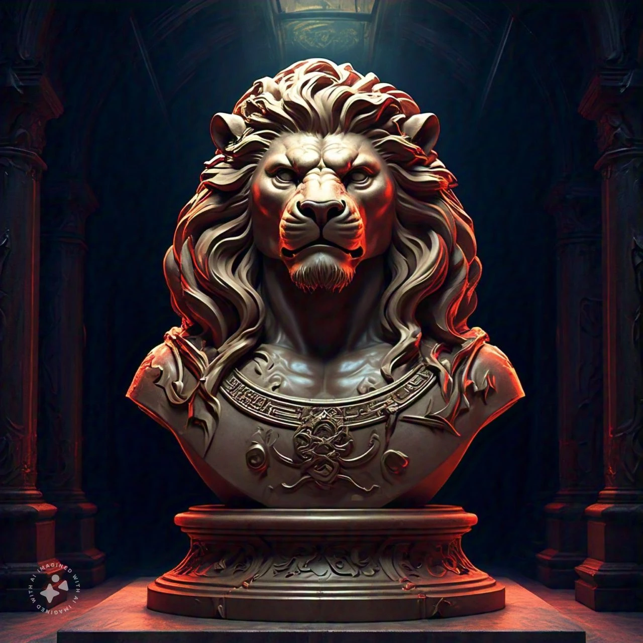 Lion Head Statue