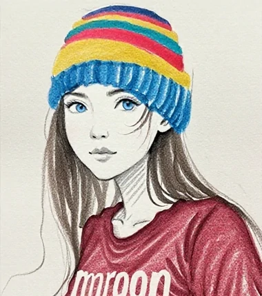 Color pencil sketch example1