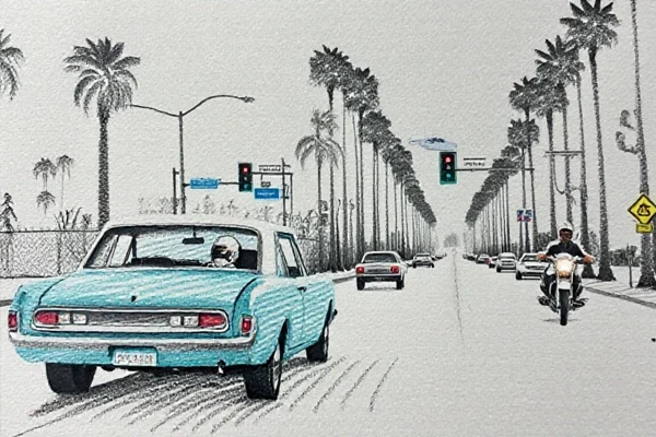 The effect picture of color pencil art