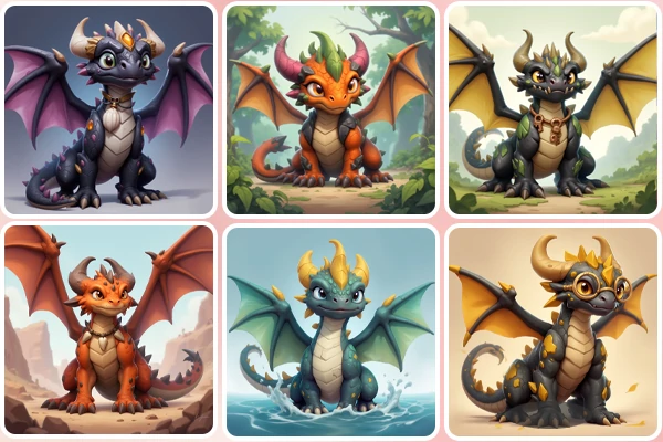 色とりどりのドラゴン