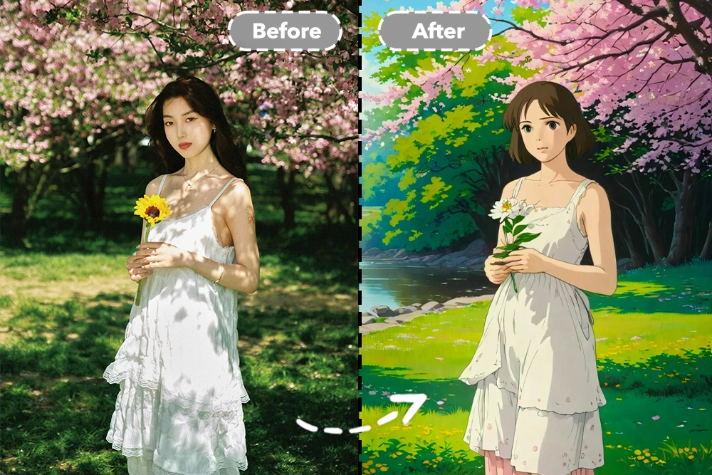 Convert an image to studio ghibli style