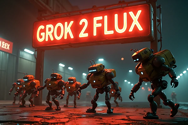 Immagini Grok 2 e Flux AI