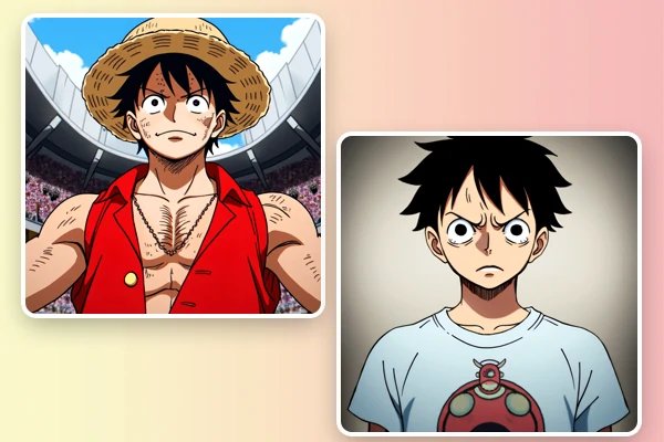 Один и тот же персонаж в разных позах