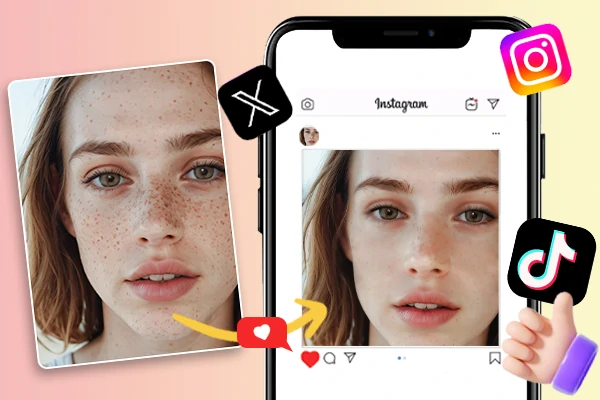 Sharing portraits on social media