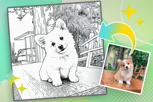 Turn Pet Photos into Line Drawings